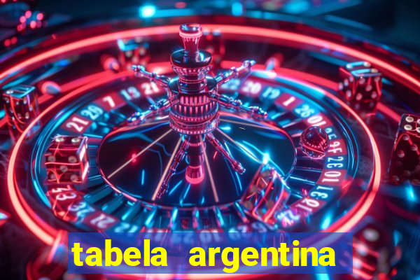 tabela argentina torneo betano